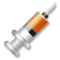 Syringe emoji on LG